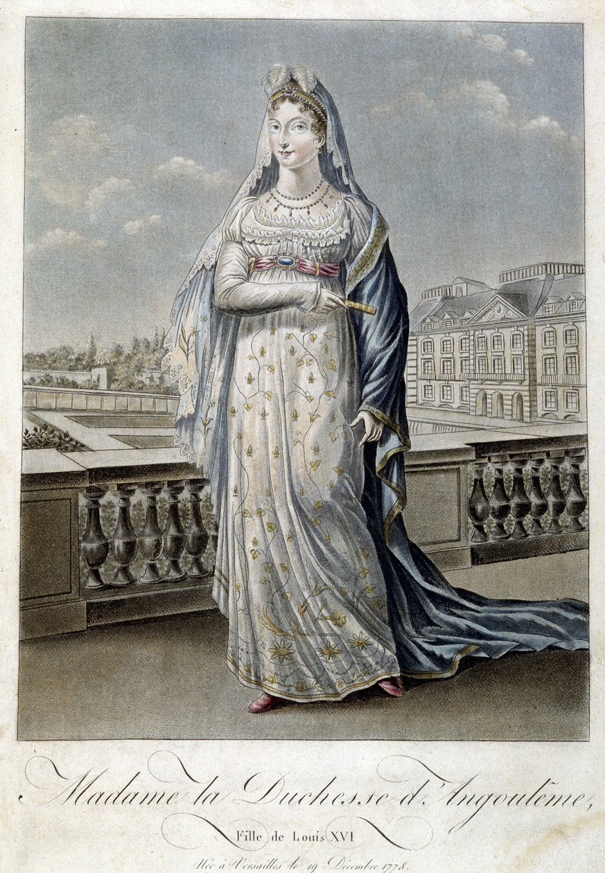 Madame hertuginden af Angouleme (Marie Therese eller Madame Royale af Unknown artist