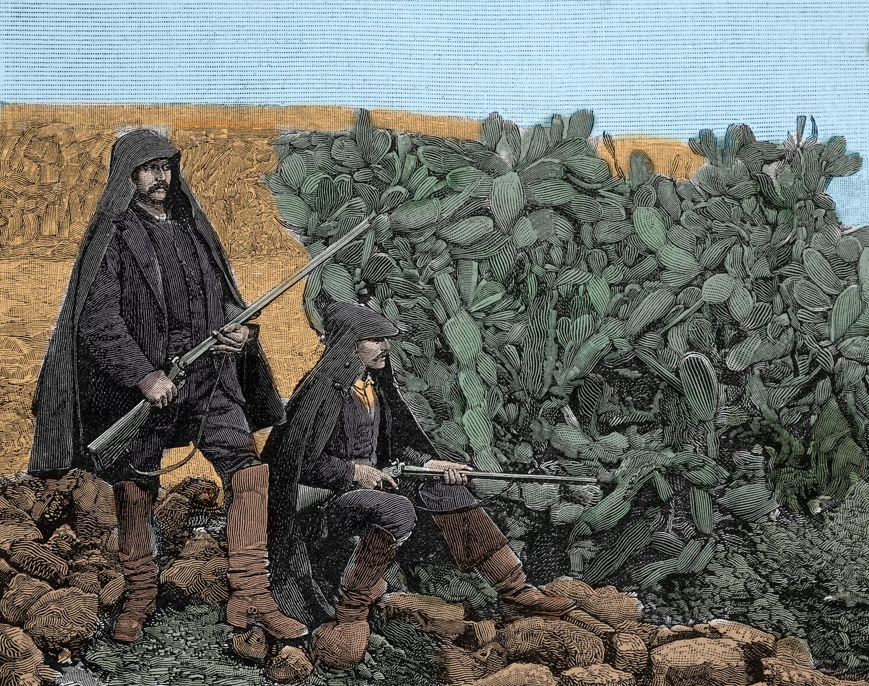 Mafia (Cosa nostra) på Sicilien: picciotti unge medlemmer af mafiaen, slutningen af det 19. århundrede. af Unknown artist