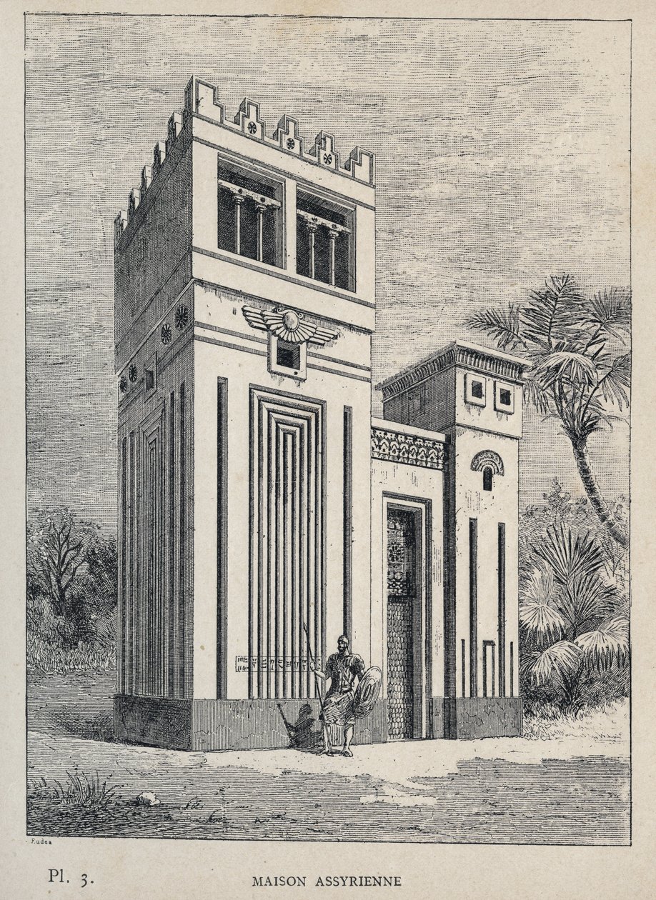 Assyrian House - (Assyrian House, Universal Exhibition, Paris af Unknown artist
