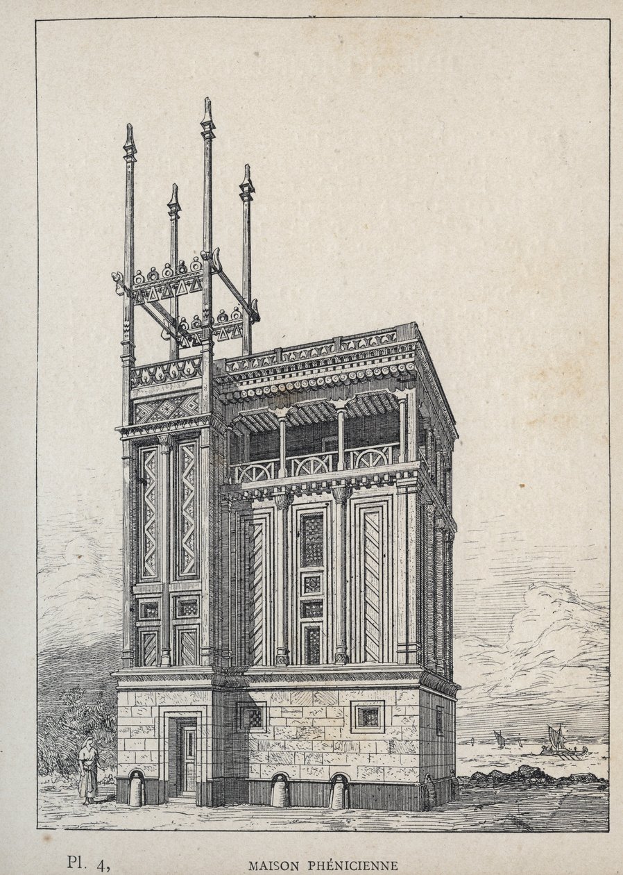 Maison Phenicienne - (Phoenician House, Universal Exhibition, Paris af Unknown artist