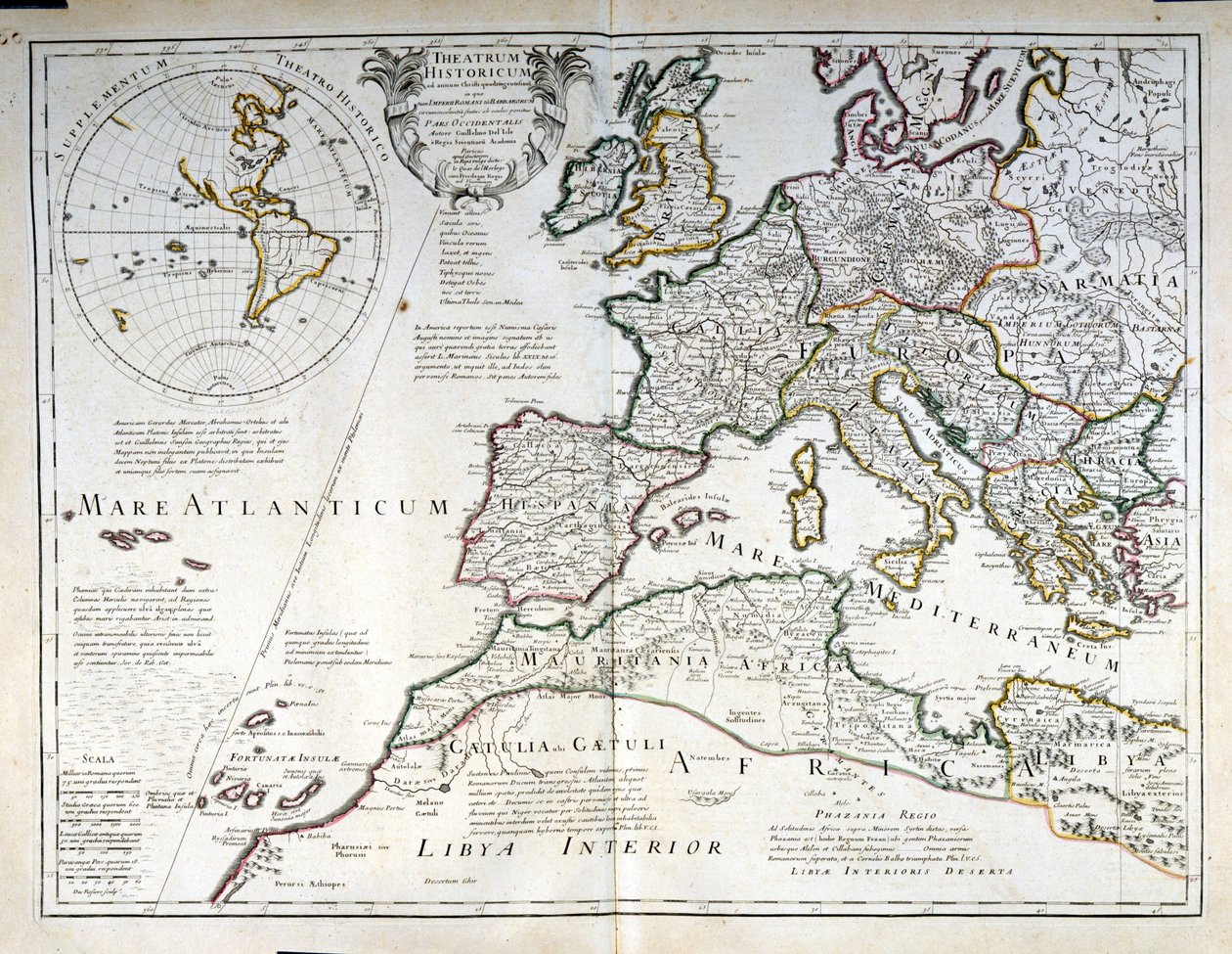 Kort over Europa. Begyndelsen af det 17. århundrede. af Unknown artist