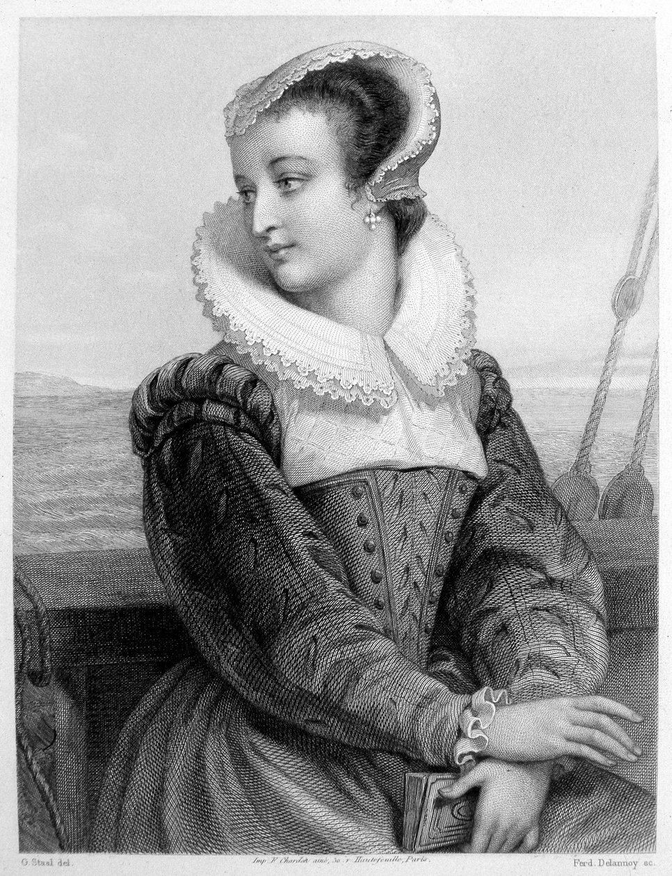 Marie Stuart - gravering af Unknown artist