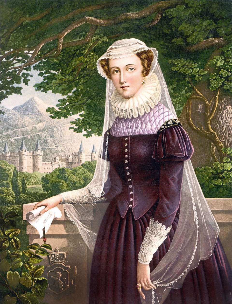 Marie Stuart dronning af Skotland (1542 -1587). af Unknown artist
