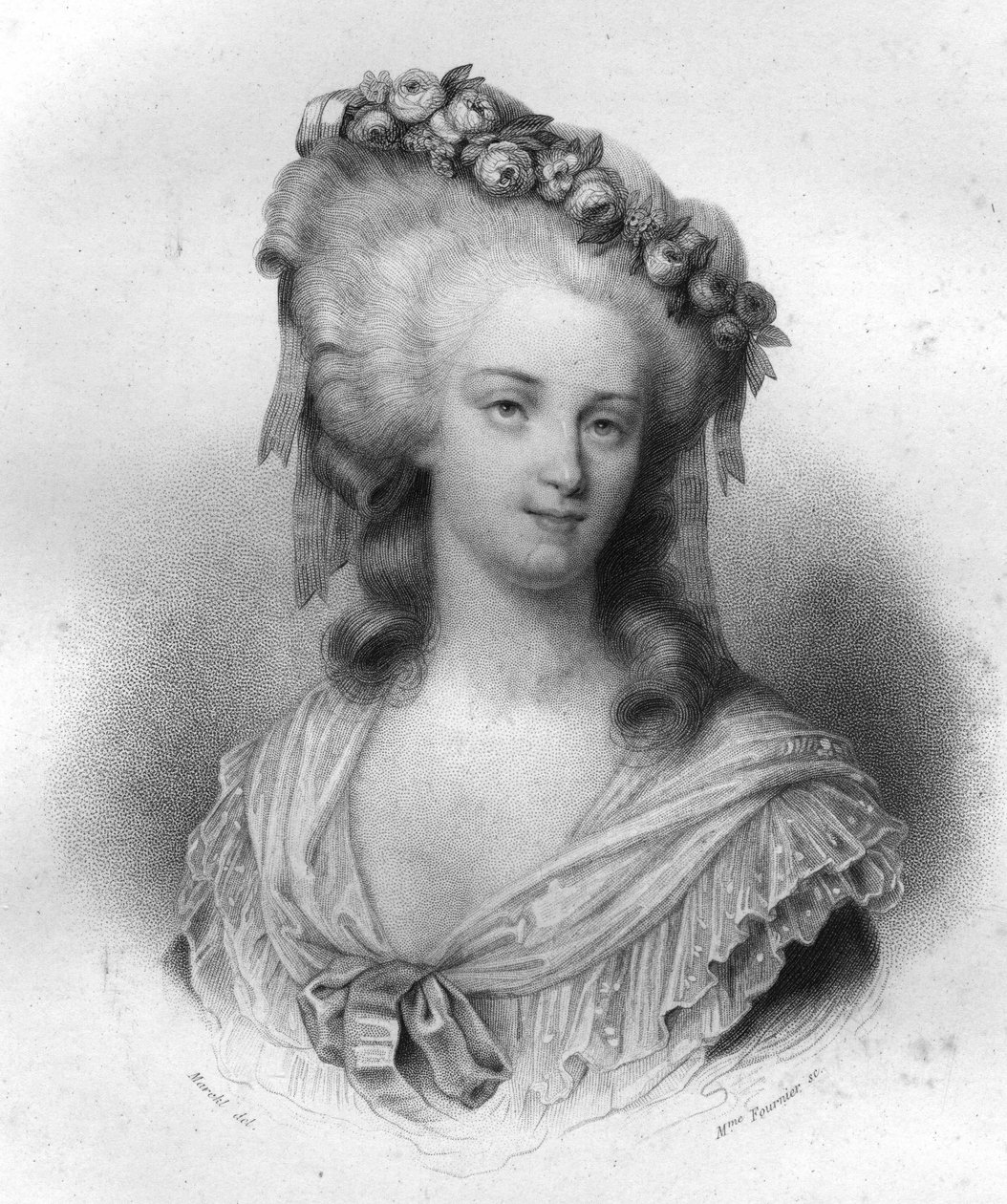 Marie Therese af Savoie Carignan (1749-1792), prinsesse af Lamballe. af Unknown artist