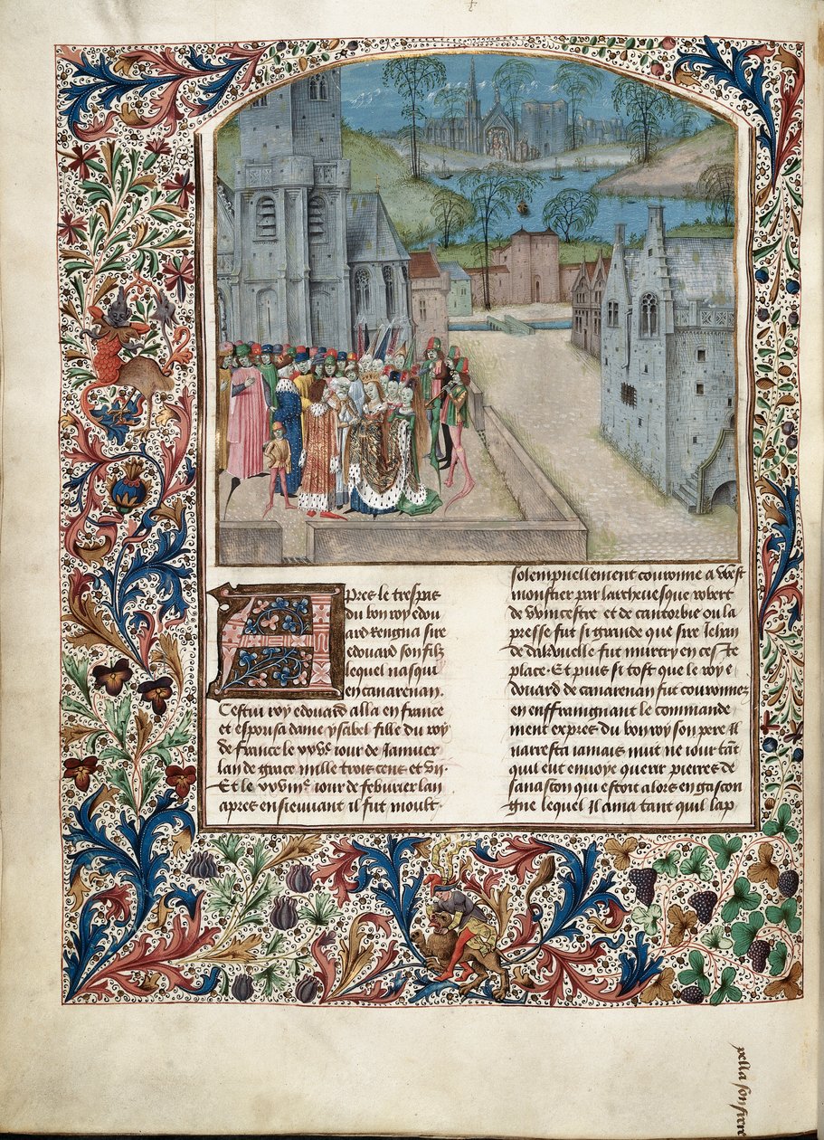 Ægteskab af Edward II med Isabella af Frankrig af Unknown artist
