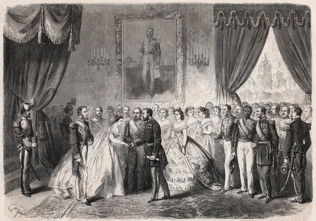 Ægteskab med marskal Francois Achille Bazaine (Francois-Achille af Unknown artist