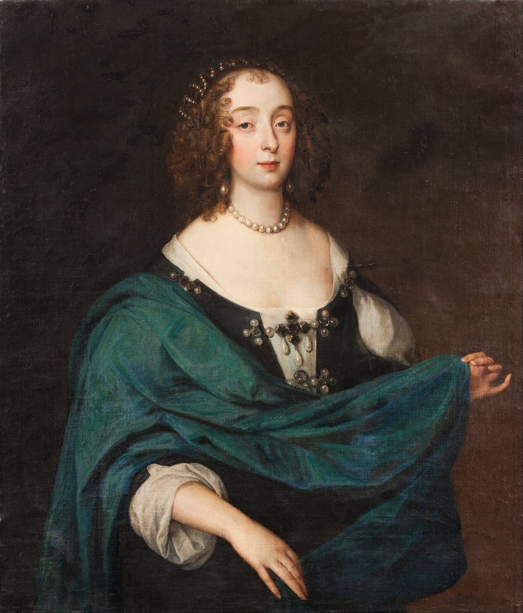 Mary Stewart, hertuginde af Richmond og Lennox, ca. 1640 (olie på lærred) af Unknown artist