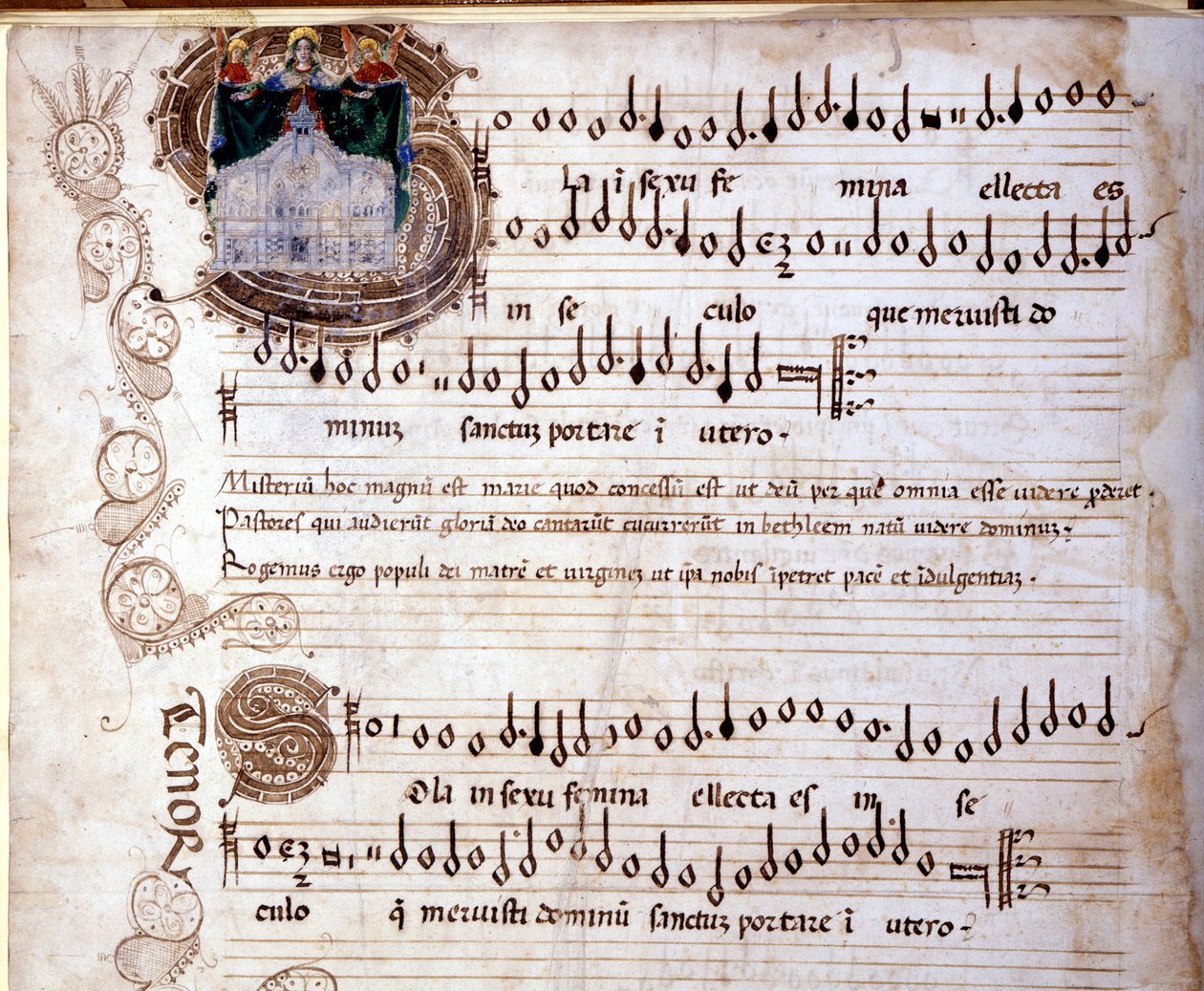 Messe i baskvartet af Enricus Isaac af Unknown artist
