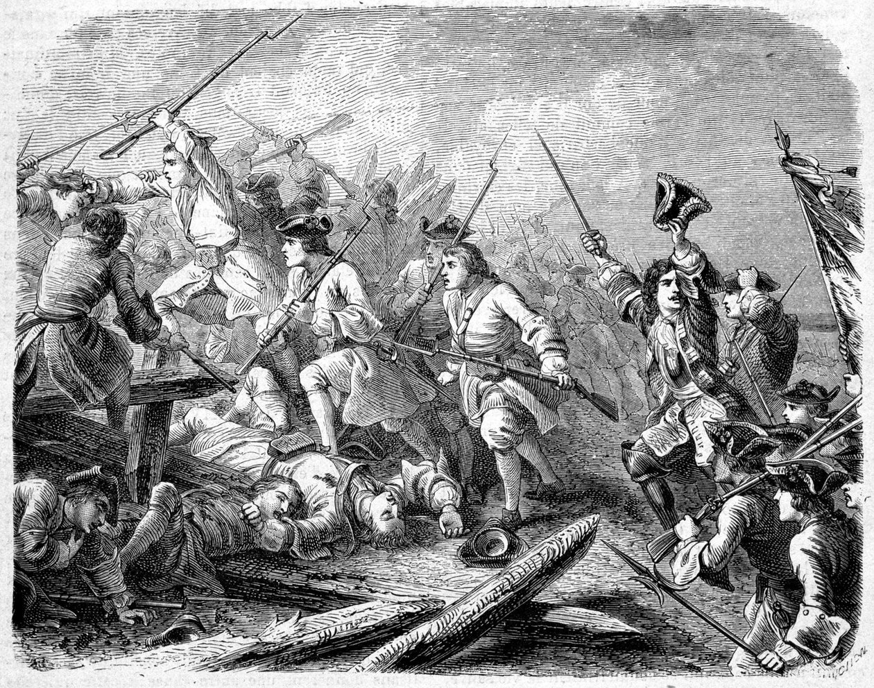 Massakrer af protestanter i Cevennerne - i "" Historie om paver, konger, dronninger, kejsere, gennem århundrederne"" af Maurice Lachatre af Unknown artist