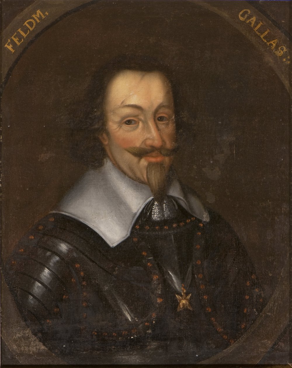 Matthias Gallas, greve af Campo og hertug af Lucera, østrigsk general - Portræt af Matthias Gallas (1584-1647), greve af Campo, hertug af Lucera, Anonym Olie på lærred. Mål: 65x55 cm. Nationalmuseet i Stockholm af Unknown artist