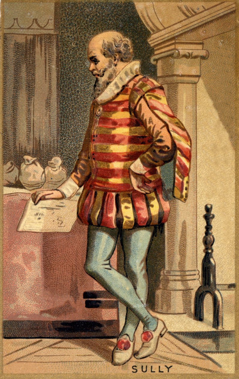 Maximilian af Bethune, hertug af Sully (1560-1641), fransk statsmand. kromolitografi i slutningen af det 19. århundrede. af Unknown artist