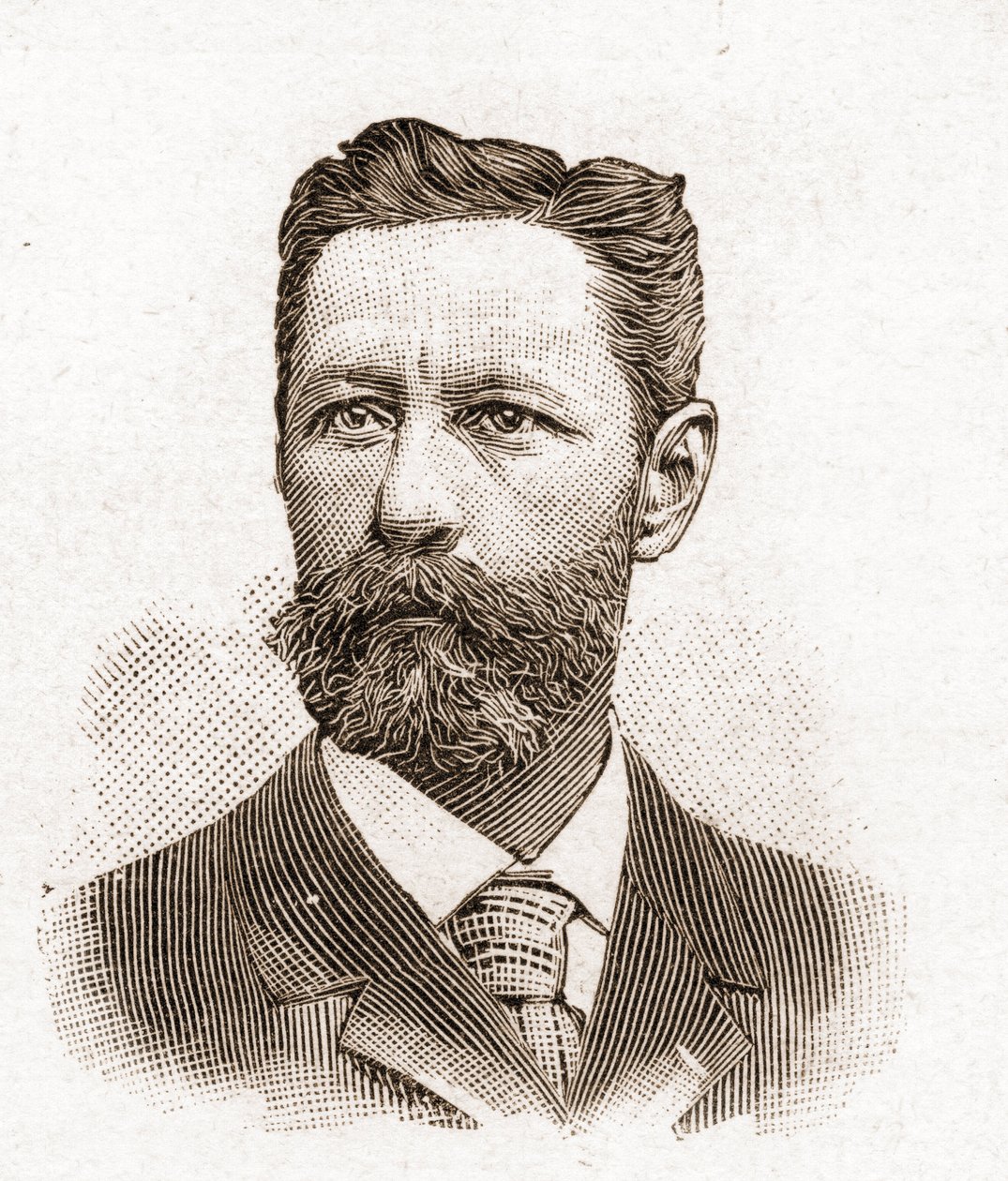 Medlemmer af Academy Francaise i 1895: portræt af Eugene-Melchior (Eugene Melchior) de Vogue (1848-1910), fransk forfatter. af Unknown artist
