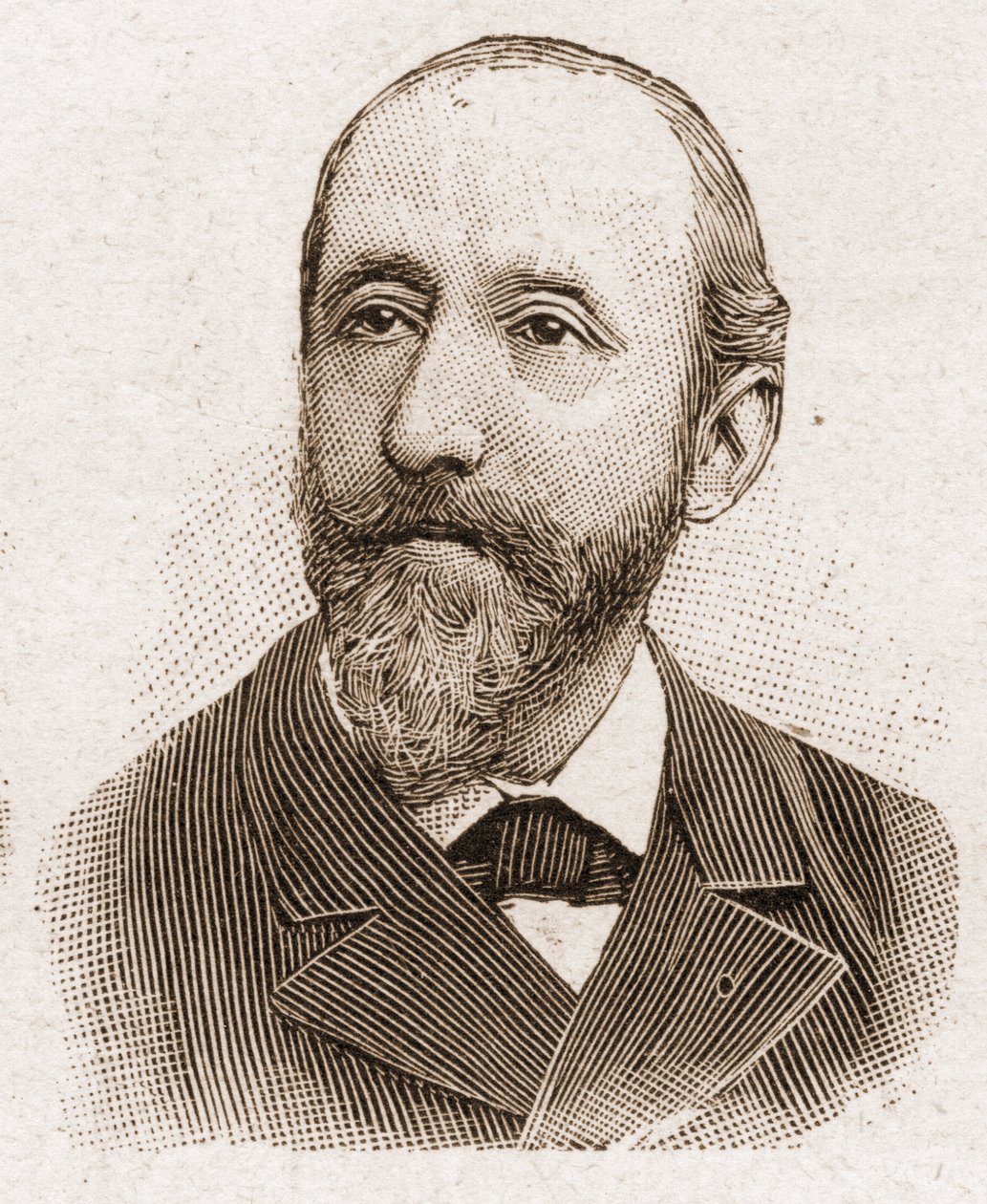 Medlemmer af Academy Francaise i 1895: portræt af Jules Claretie (1840-1913), fransk romanforfatter, dramatiker og kritiker. af Unknown artist