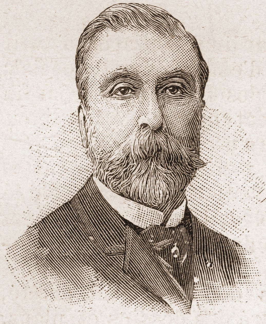 Medlemmer af Academy Francaise i 1895: portræt af Ludovic Halevy (1834-1908), fransk dramatiker, librettist og romanforfatter. af Unknown artist