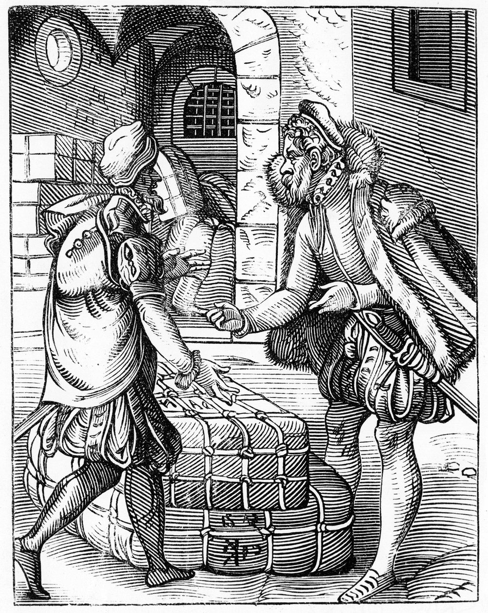 Købmænd - i "The Illiberal Arts and Mechanics..." af Unknown artist