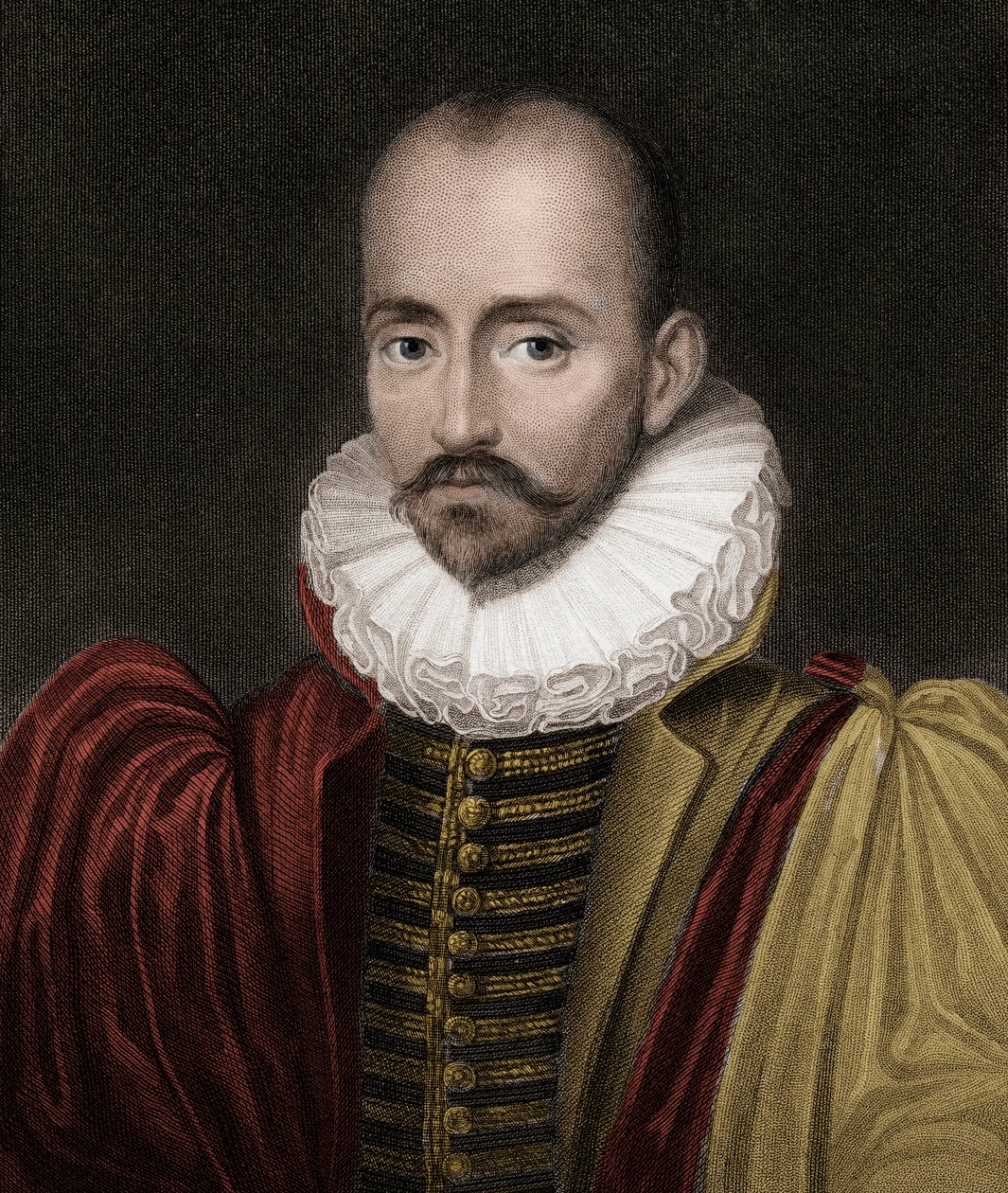 Michel Eyquem de Montaigne 1533-1592 - gravering - 1800-tallet af Unknown artist