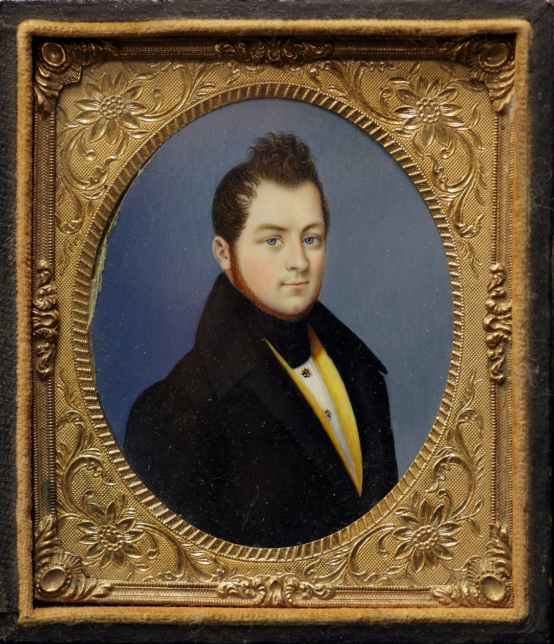 Miniatureportræt af Camillo Benso, greve af Cavour (maleri af Unknown artist