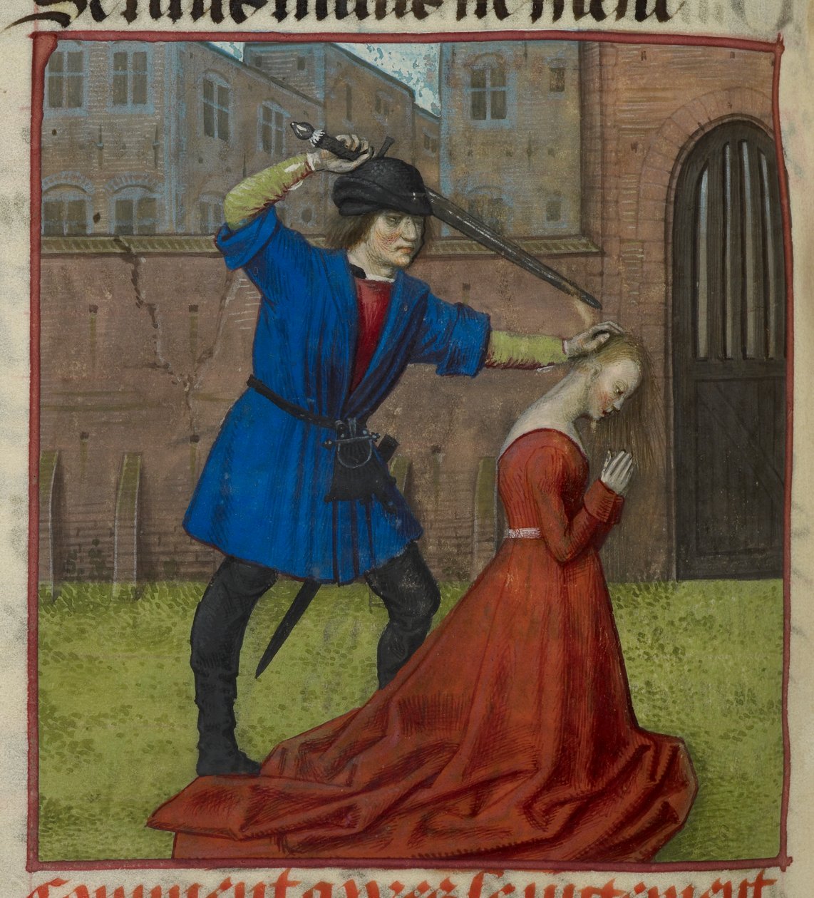 Miniature af Virginius, der halshugger sin datter Virginia fra 