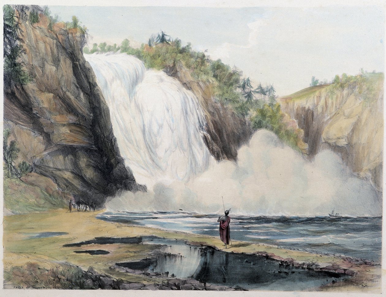 Montmorency Falls, Canada - i "" Shyths sketches in the Canadas"" af Coke Smyth, London af Unknown artist