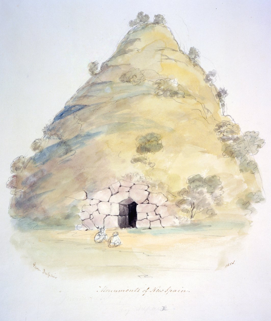 Monumenter i New Spain, ca. 1843-50 (akvarel) af Unknown artist
