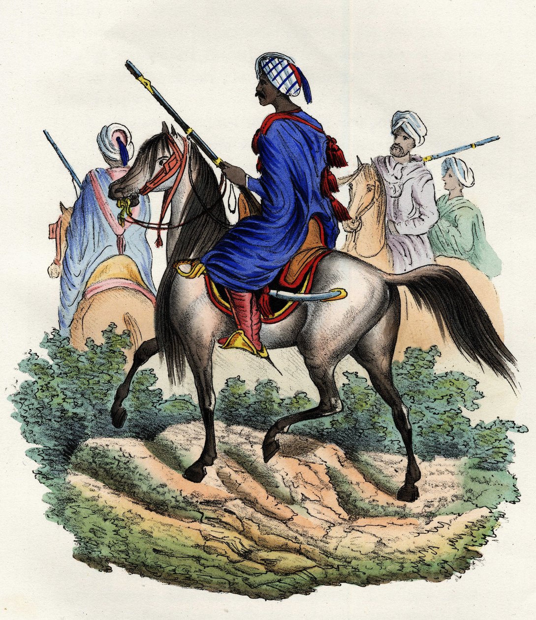 Mauriske gendarmer anklaget for politiet i Algier af den franske hær i Afrika, trænet i 1831 og opløst i 1841. I "" Storia d