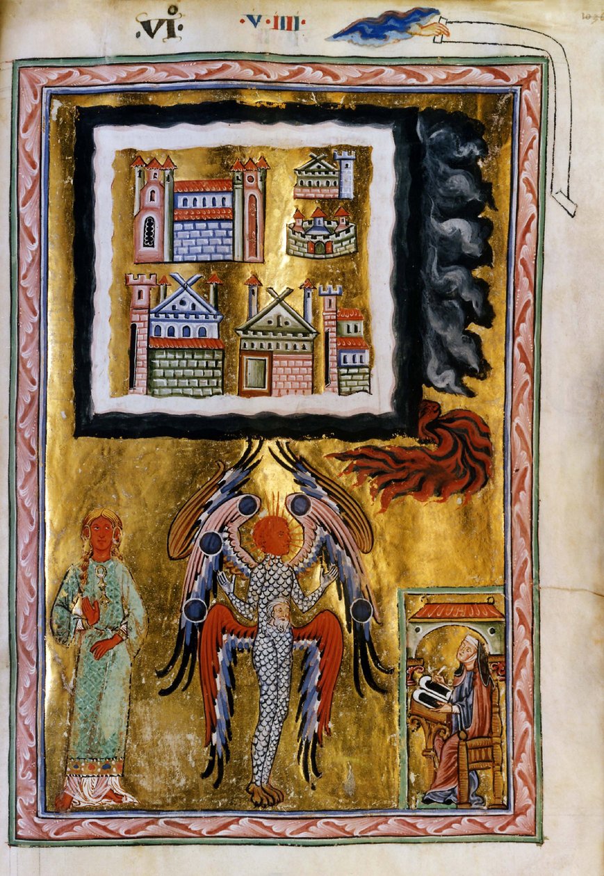 Ms 1942 The Completion of the Cosmos, vision af Hildegard af Bingen fra 