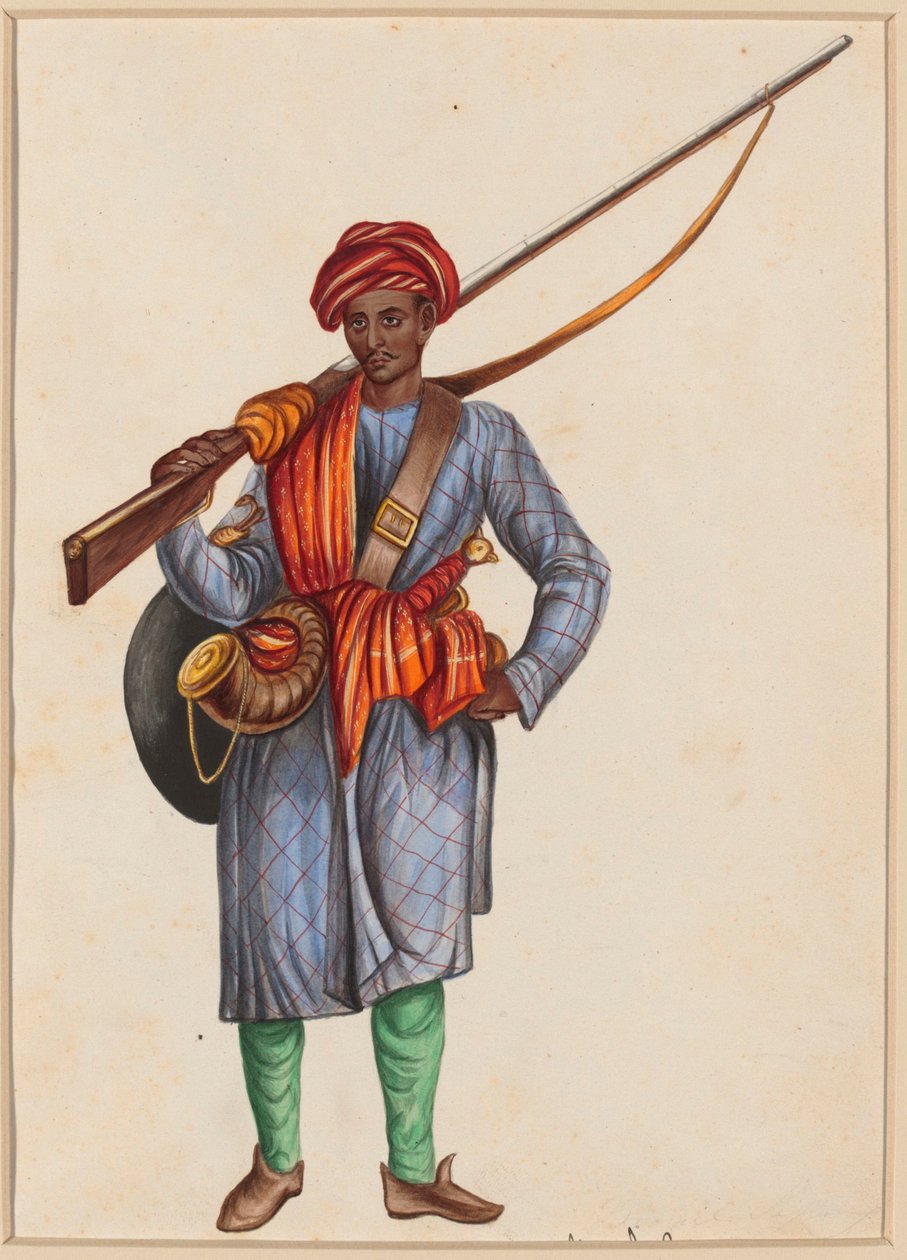 Mughal-infanterist af Unknown Artist