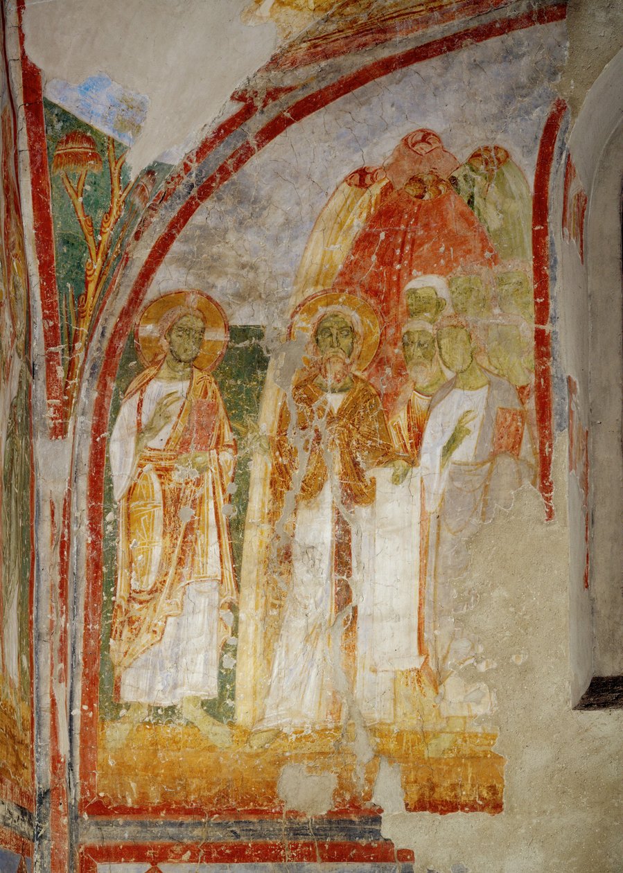 Vægmalerier i kirken i benediktinerklosteret i Lambach, Oberösterreich (fresko) af Unknown artist