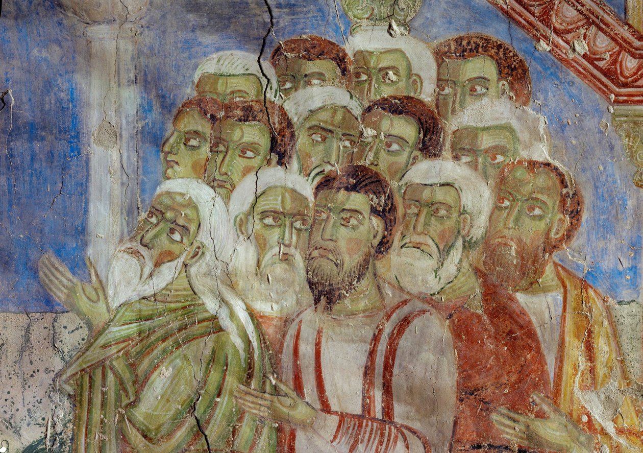 Vægmalerier i kirken i benediktinerklosteret i Lambach, Oberösterreich (fresko) af Unknown artist