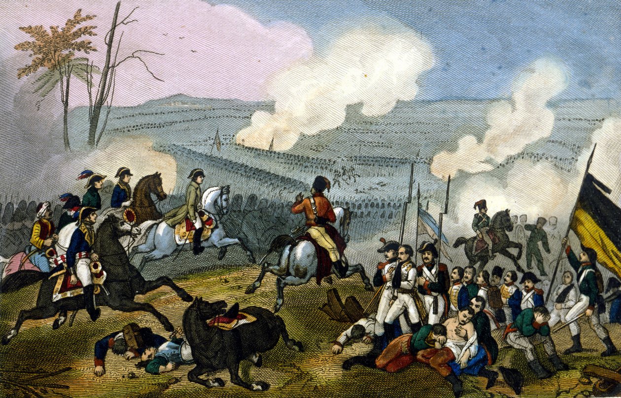 Napoleon i slaget ved Marengo mod østrigerne, juni 1800. af Unknown artist