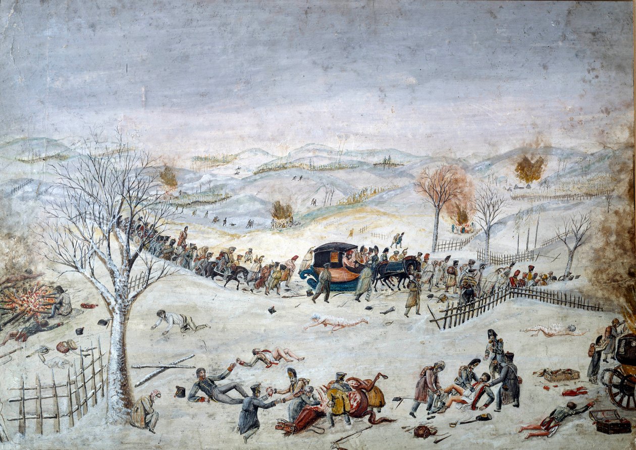Napoleonskrigene: Episode af det russiske tilbagetog (1812 - 1813) af Unknown artist