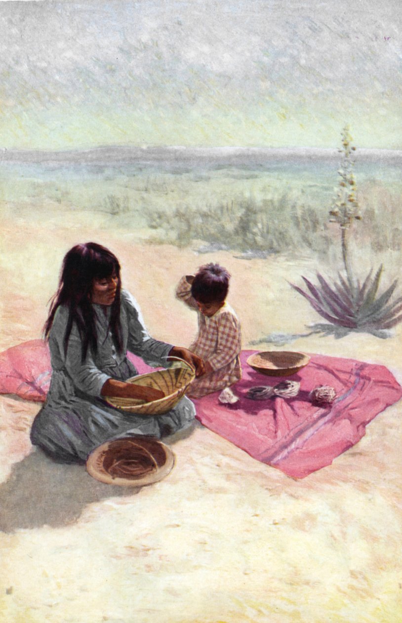 Indiansk kvinde fra Pima-stammen, Arizona af Unknown artist