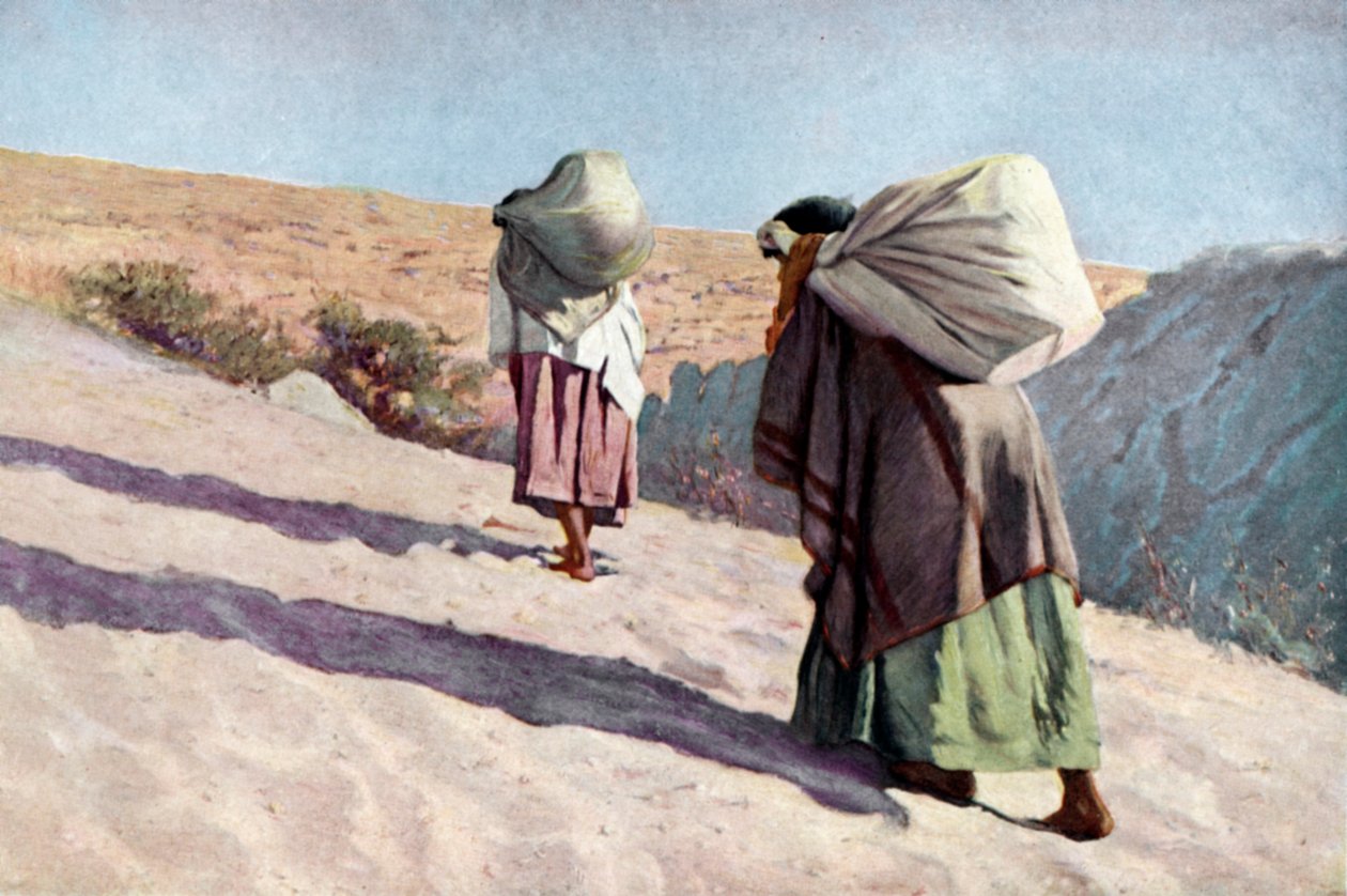 Indianske kvinder fra Hopi-stammen, Arizona af Unknown artist