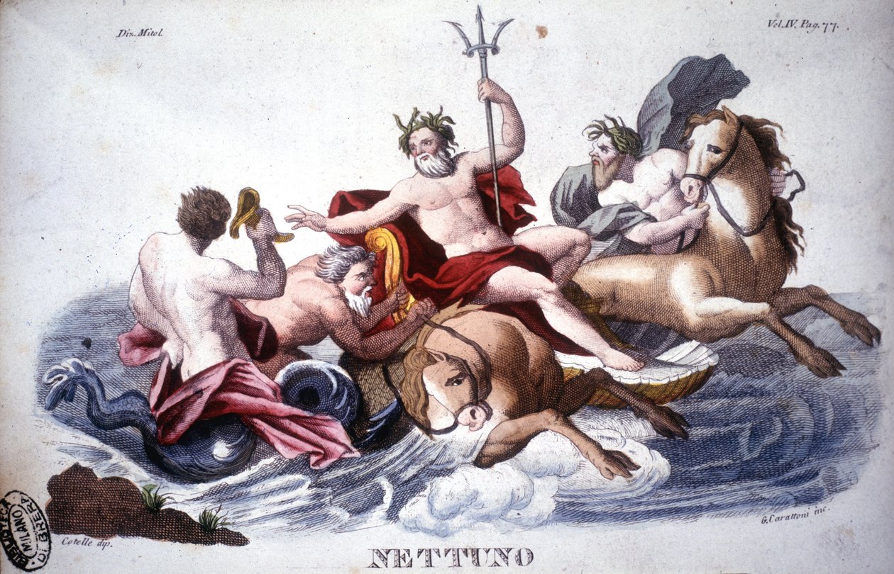 Neptun - gravering af Unknown artist