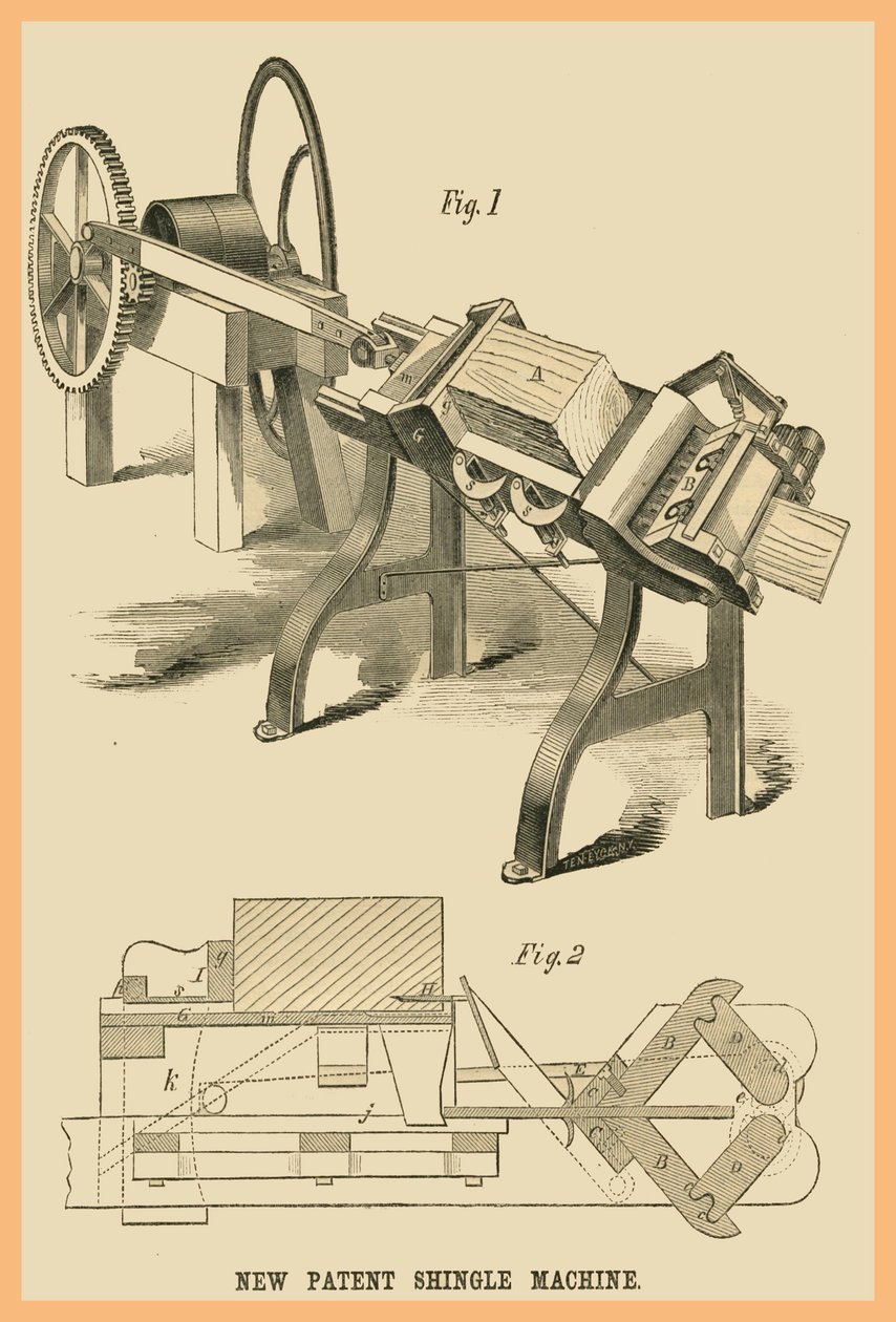 Nyt patent på tagstensmaskine af Unknown Artist