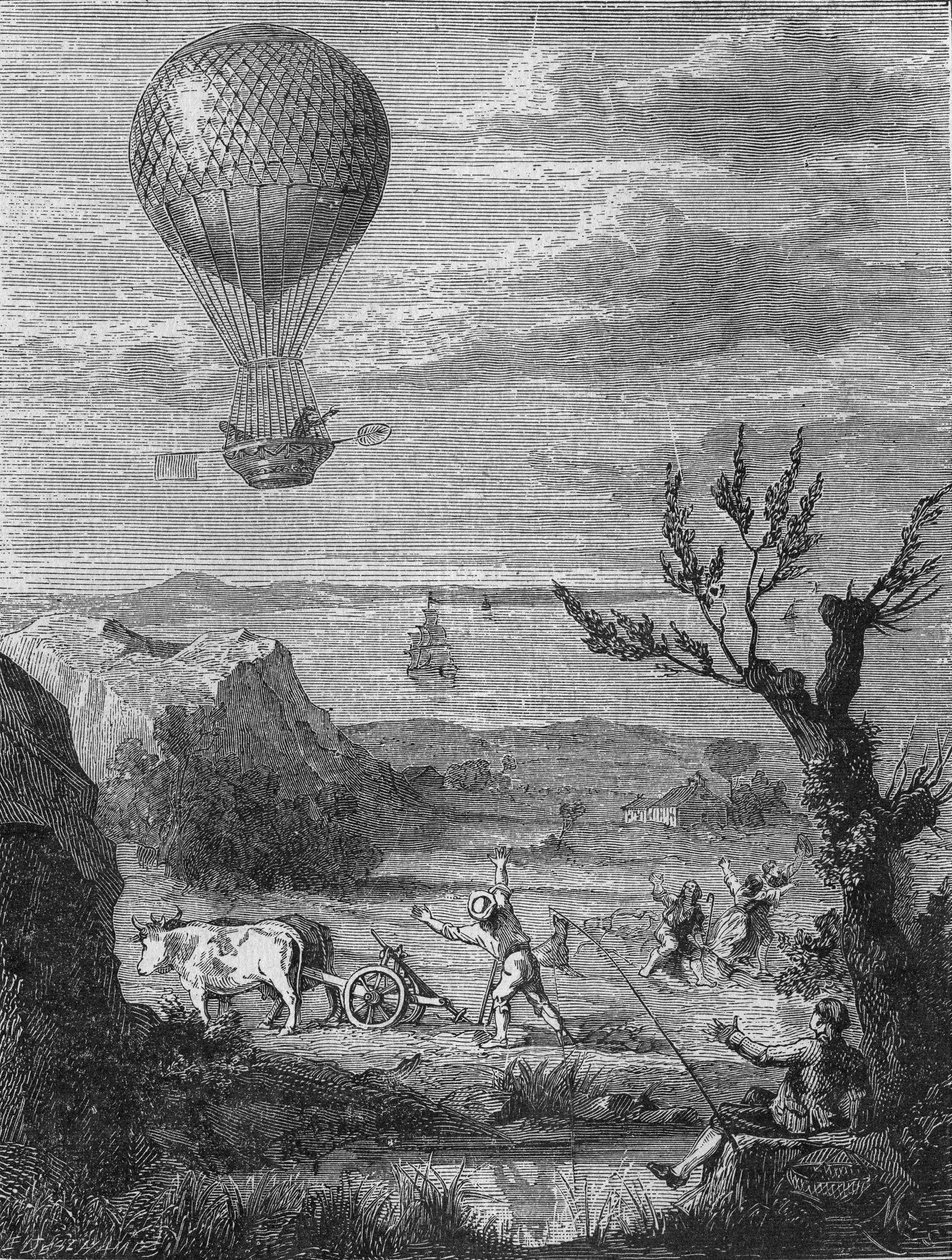 Nicolas Blanchard og Dr. Jefferies rejste fra Dovers kyst den 7. januar af Unknown artist