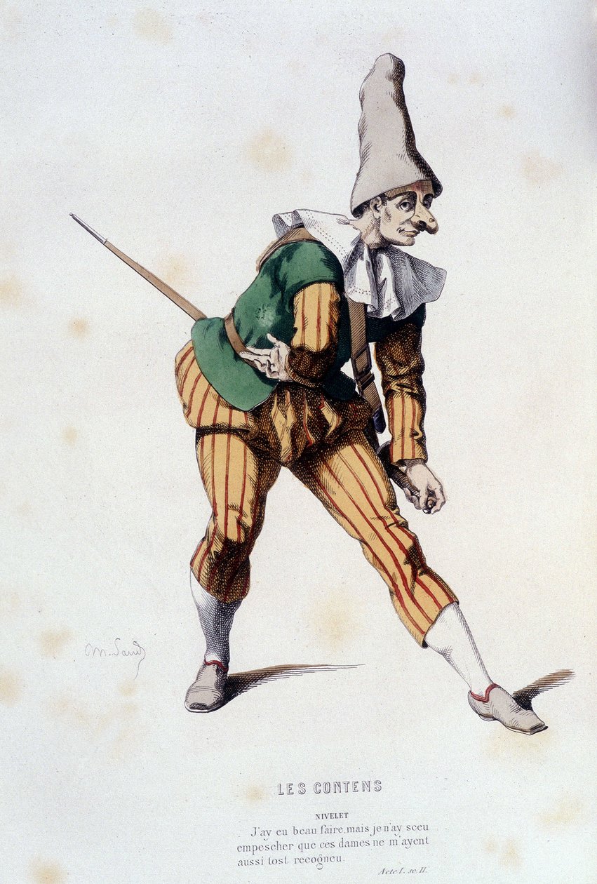 Nivelet in "" les contens"" (af Odet de turnèbe i 1584), i "" Fransk teater i det 16. og 17. århundrede forud for Moliere"" af Edouard Fournier. af Unknown artist