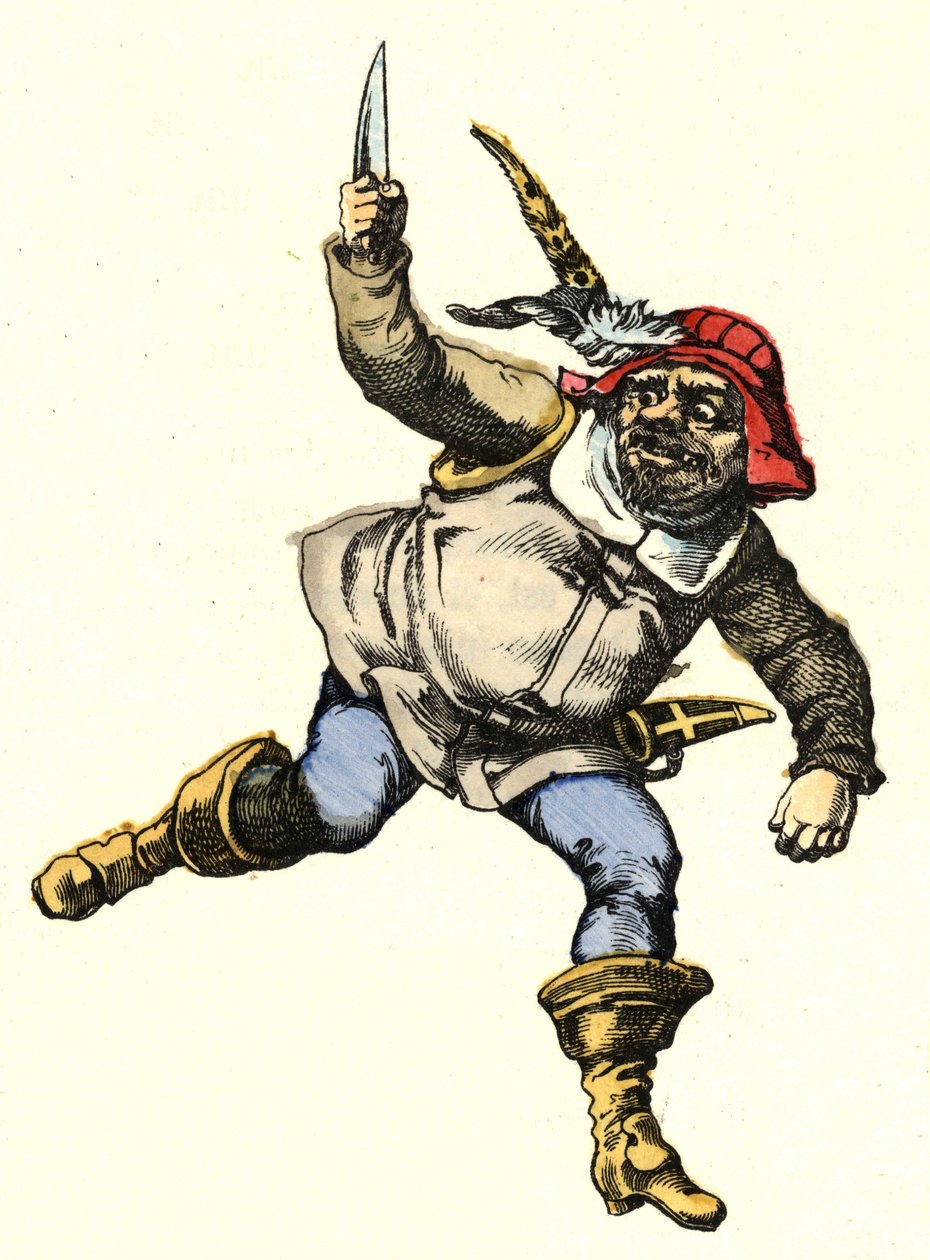 Ogre. Illustration af fortællingen "" Le Pepetit Poucet"" af Charles Perrault af Unknown artist