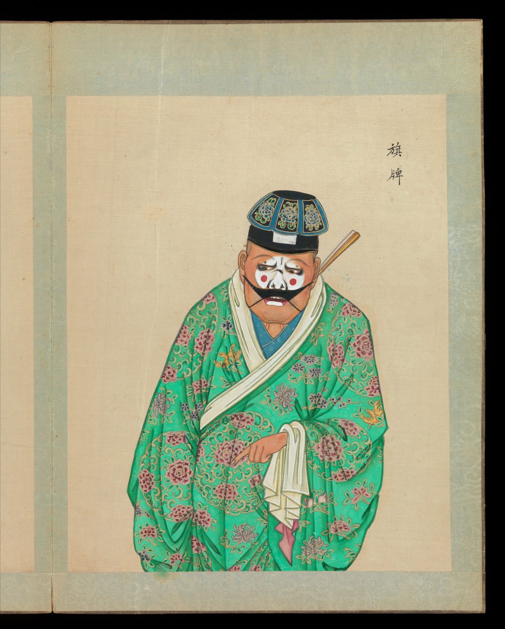 Hundrede portrætter af figurer fra Peking-operaen, slutningen af det 19. og begyndelsen af det 20. århundrede (album med halvtreds blade; blæk, farve og guld på silke) af Unknown Artist