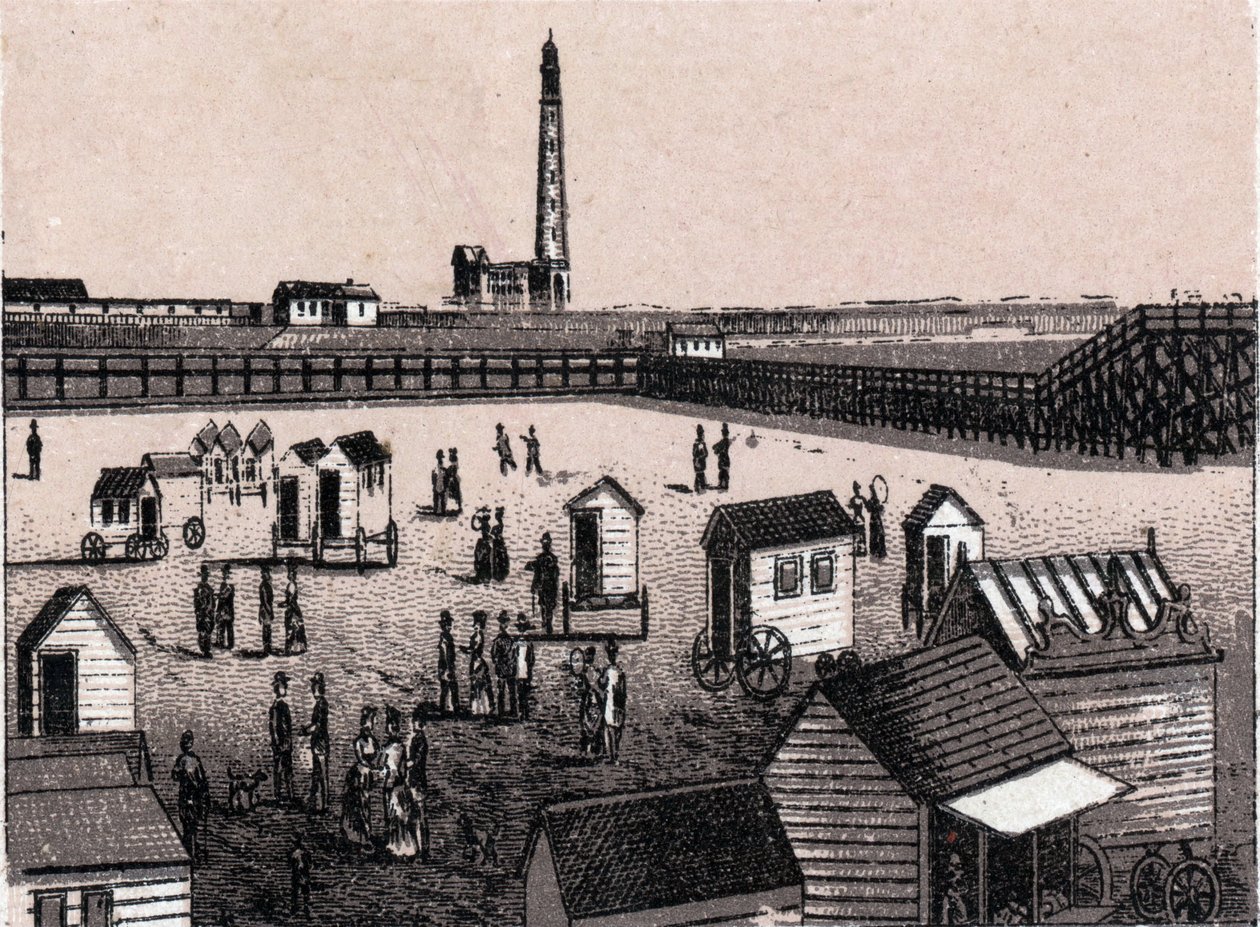 Oostende (Ostende), Belgien: udsigt over de østlige bade og havn (havn, havn). i "" Verden illustrerer 168 visninger"" Udateret (slutningen af 1800-tallet) af Unknown artist
