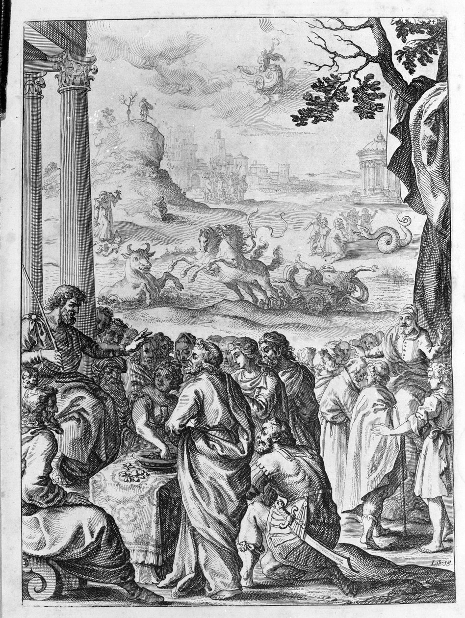 Ovid (Ovidius) - illustration til bog 15 - (P. Ovidius Nasonis Metamorphose libri XV um noctis THE. Farnaby.) note af Thomas Farnaby (Farnaby) (1575-1647) af Unknown artist