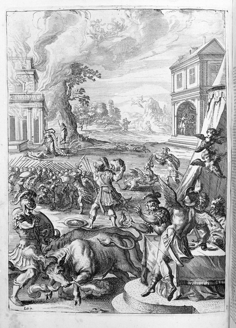 Ovid (Ovidius) - illustration til bog 15 - (P. Ovidius Nasonis Metamorphose libri XV um notis TH. Farnabii.) note af Thomas Farnaby (Farnabia) (1575-1647) af Unknown artist
