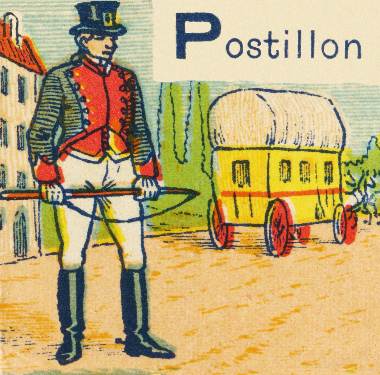 P som Postillon af Unknown artist