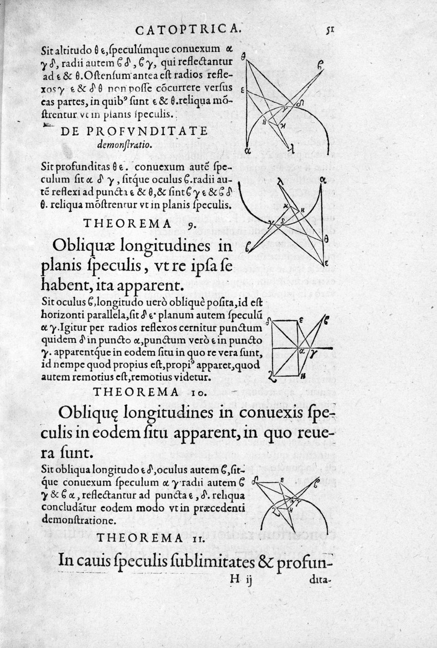 Side med "" Optica & Catoptrica..."" af Euclid af Unknown artist