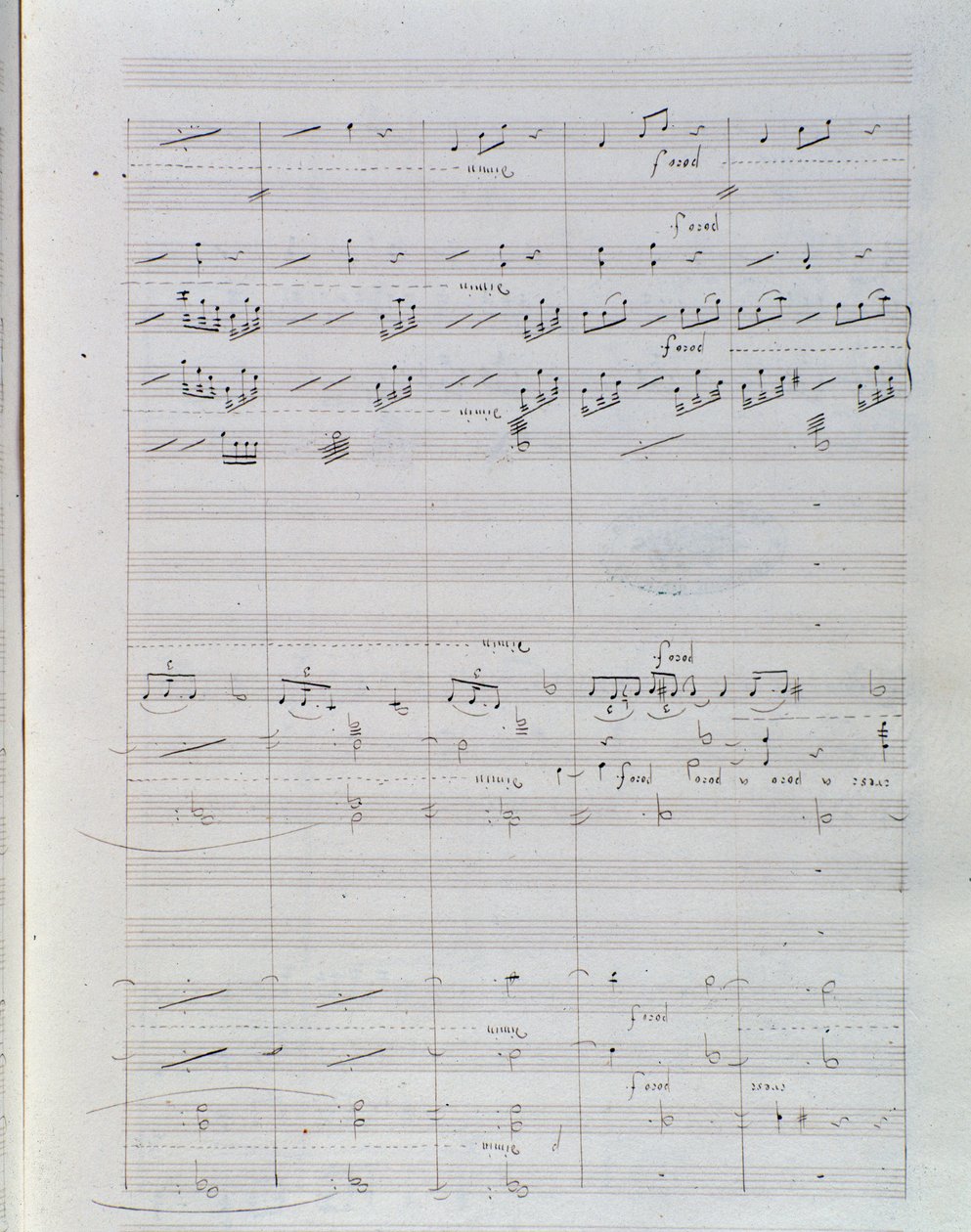 Side med noderne til Waverley opus 1, ouverture af Hector Berlioz af Unknown artist