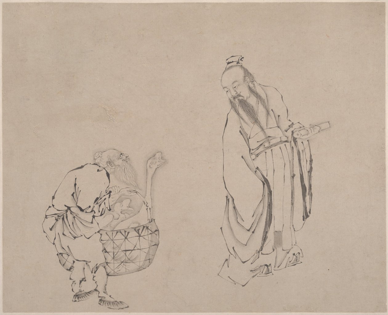 Maleri, 20. århundrede (blad fra et album; blæk på papir) af Unknown Artist