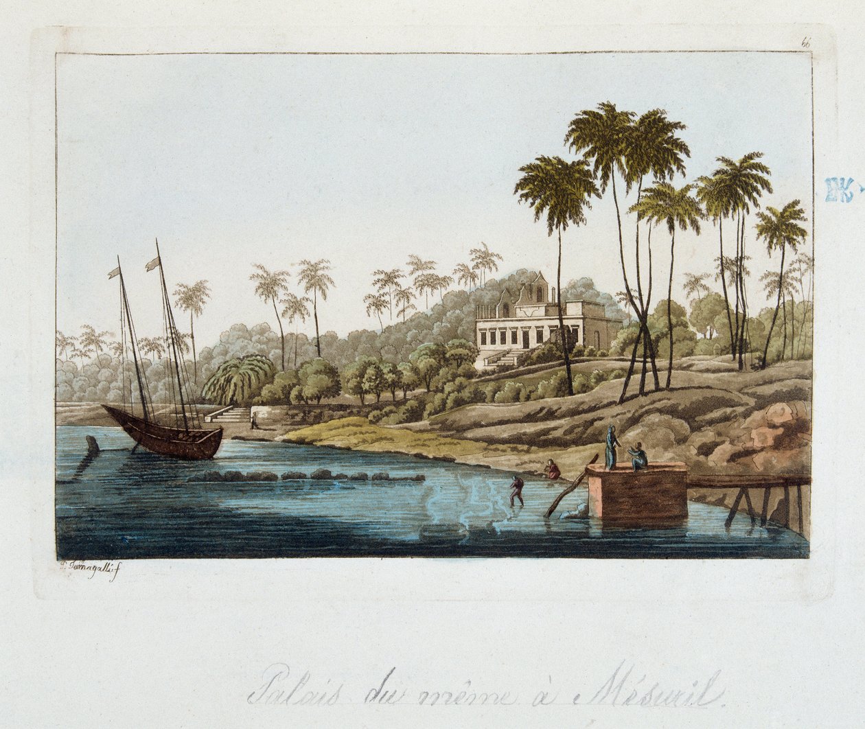 Palais a Measuril (Zimbabwe) - i "" Det gamle og moderne kostume"" af Ferrario, ed Milan af Unknown artist