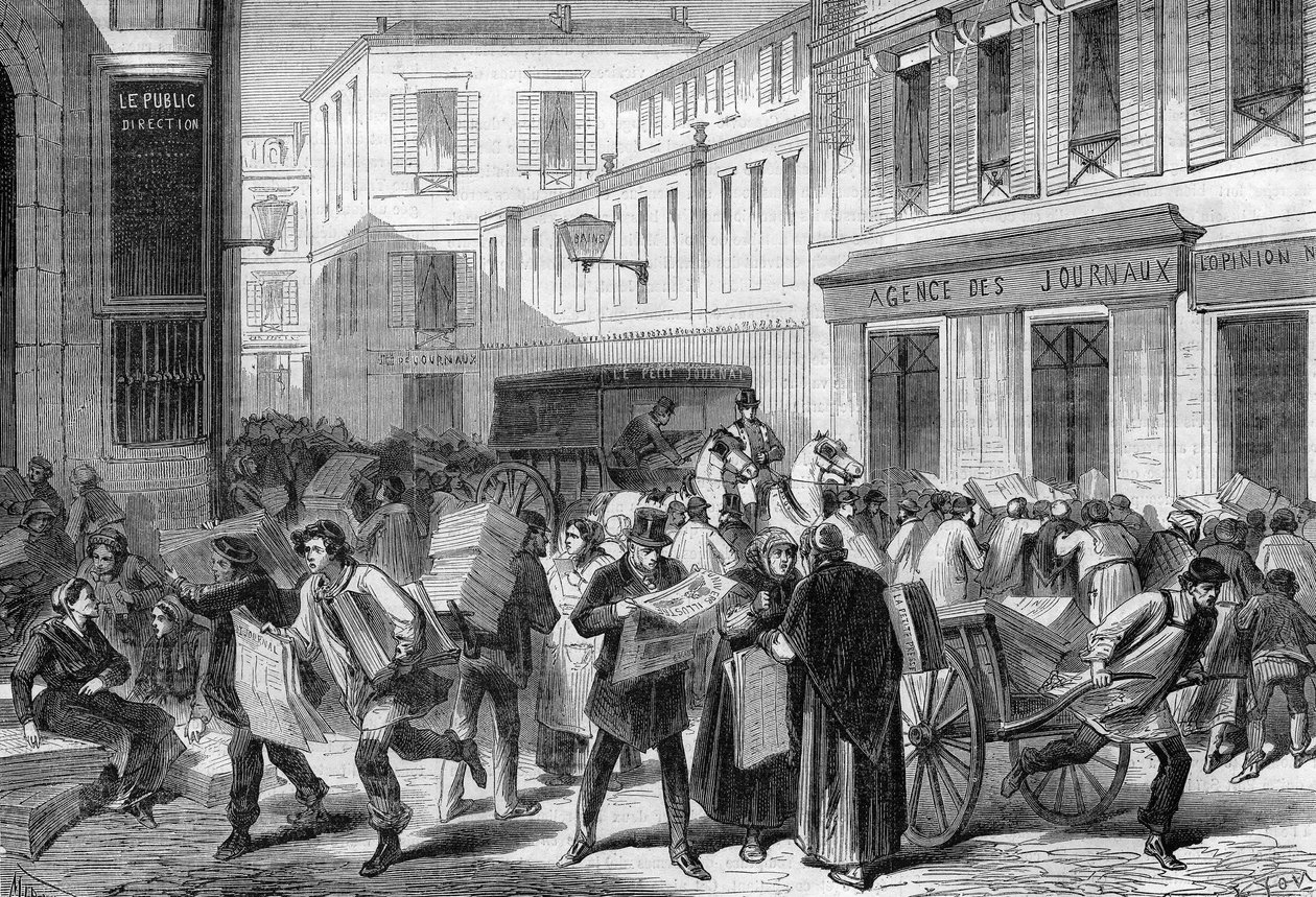 Paris 1869: avishallen, rue du croissant. af Unknown artist