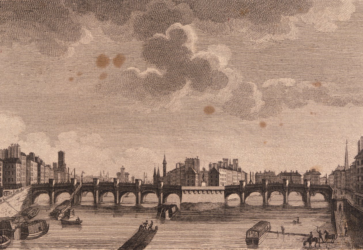 Paris, Pont Neuf og Ile de la Cité ved Seinen. af Unknown artist