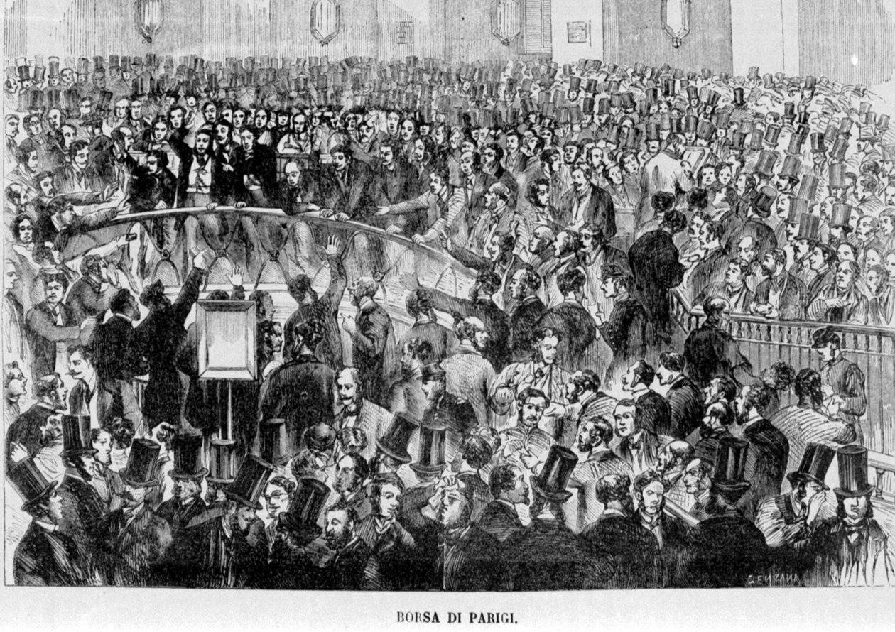 Paris Stock Exchange (kurv) i 1870. af Unknown artist